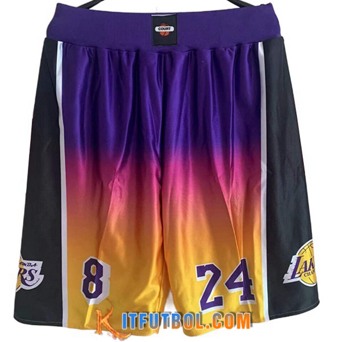 Cortos NBA Los Angeles Lakers Violeta/Amarillo