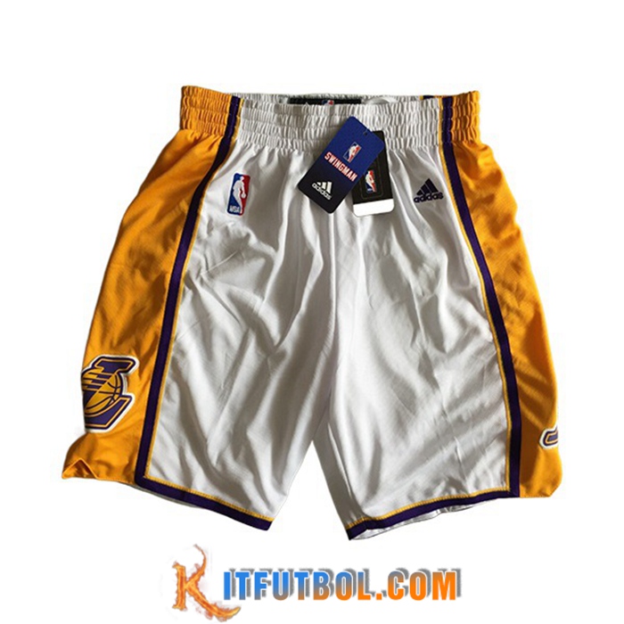 Cortos NBA Los Angeles Lakers Blanco