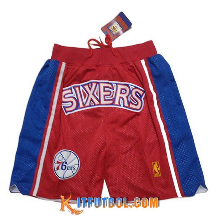 Cortos NBA Philadelphia 76ers Rojo