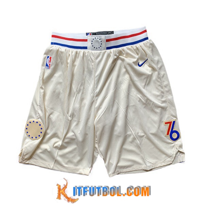 Cortos NBA Philadelphia 76ers Blanco