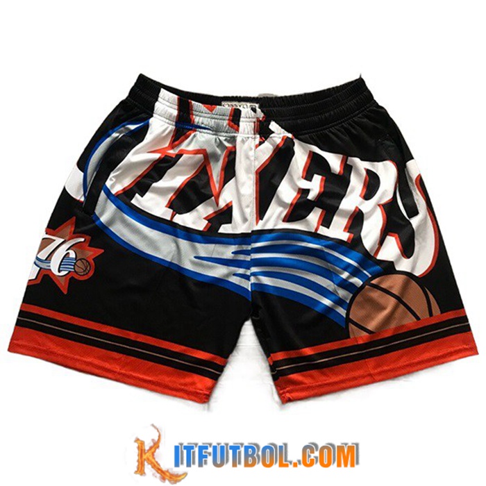 Cortos NBA Philadelphia 76ers Negro