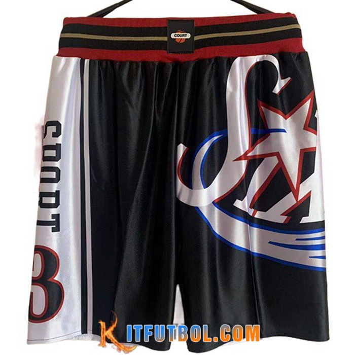 Cortos NBA Philadelphia 76ers Negro