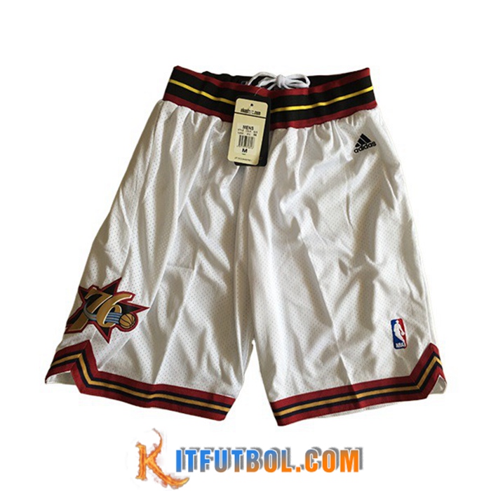 Cortos NBA Philadelphia 76ers Blanco