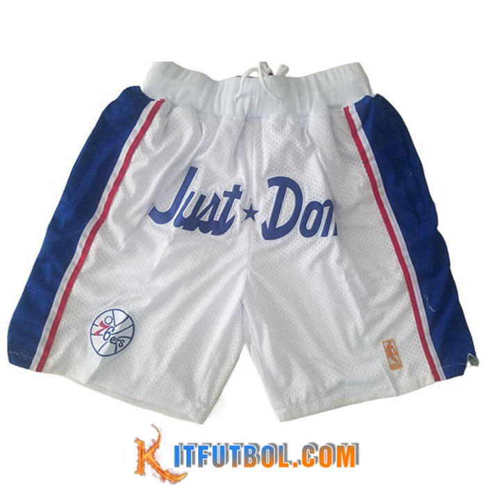 Cortos NBA Philadelphia 76ers Blanco