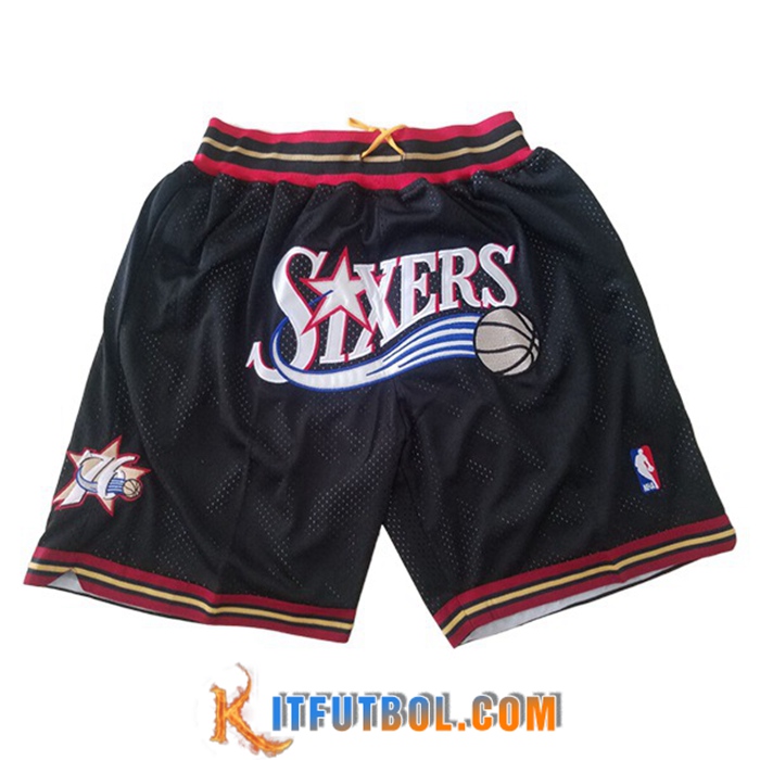 Cortos NBA Philadelphia 76ers Negro