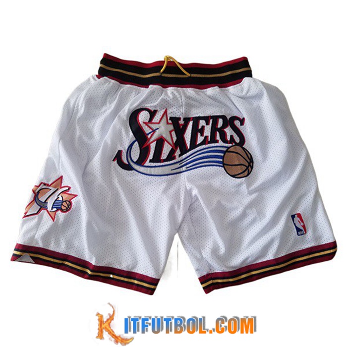 Cortos NBA Philadelphia 76ers Blanco