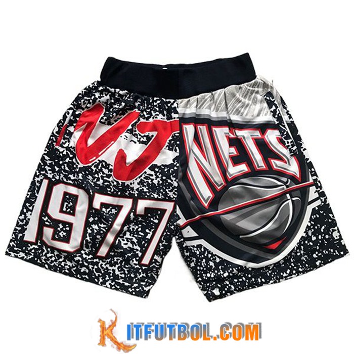 Cortos NBA Brooklyn Nets Negro/Blanco