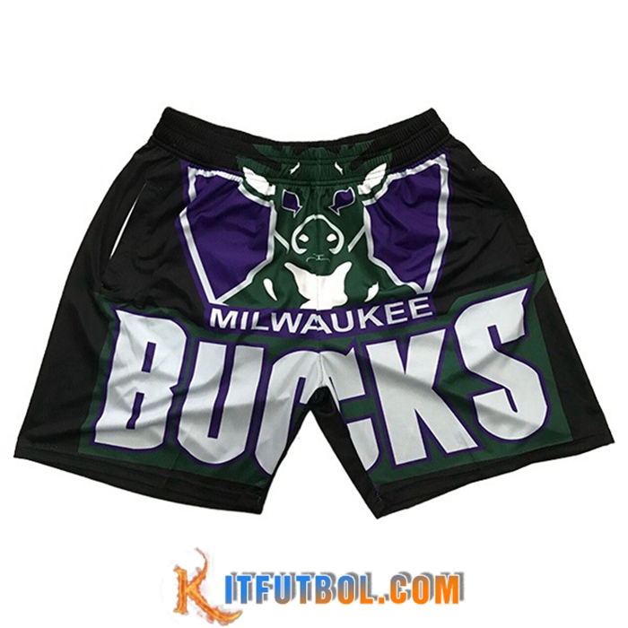 Cortos NBA Milwaukee Bucks Negro