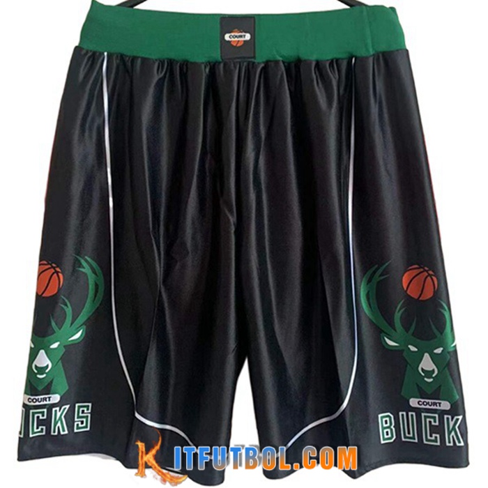 Cortos NBA Milwaukee Bucks Negro