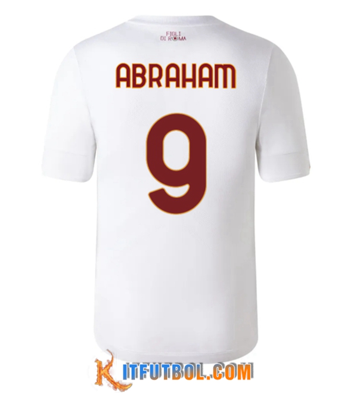 Camisetas De Futbol AS Roma (ABRAHAM #9) 2022/2023 Segunda