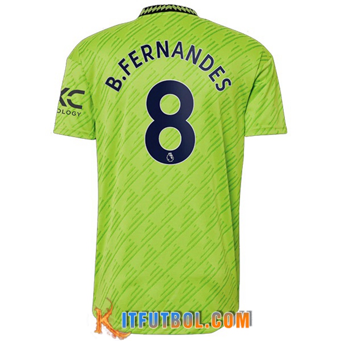 Camisetas De Futbol Manchester United (B. FERNANDES #8) 2022/2023 Tercera