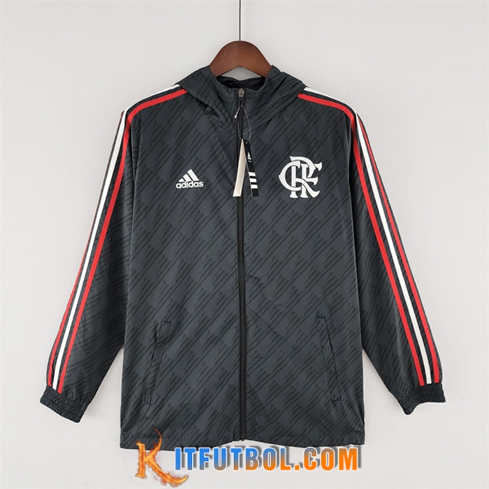 Rompevientos Flamengo Negro/Blanco 2022/2023