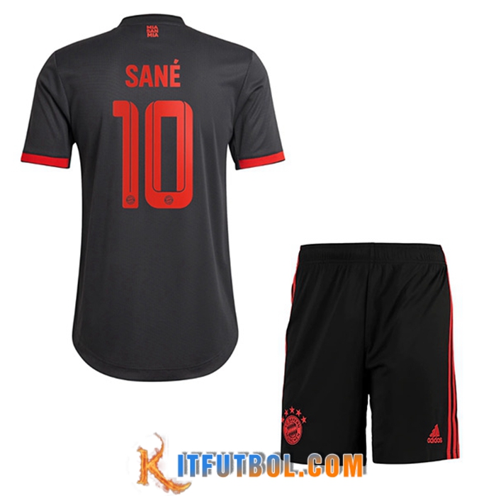Camisetas De Futbol Bayern Munich (SANÉ #10) Ninos Tercera 2022/2023