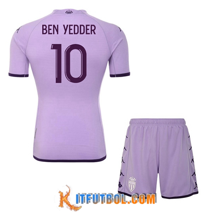 Camisetas De Futbol AS Monaco (BEN-YEDDER #10) Ninos Tercera 2022/2023