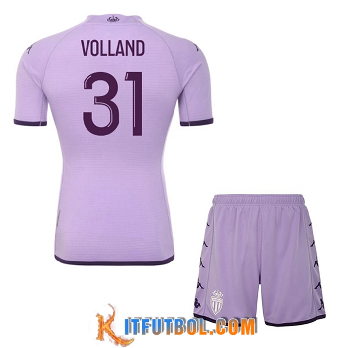 Camisetas De Futbol AS Monaco (VOLLAND #31) Ninos Tercera 2022/2023