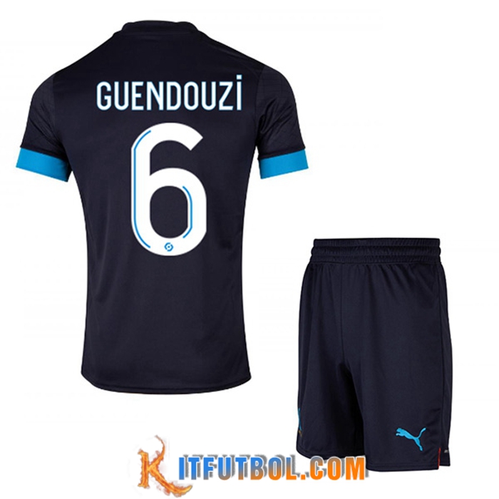 Camisetas De Futbol Marsella (GUENDOUZI #6) Ninos Segunda 2022/2023