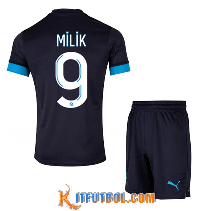 Camisetas De Futbol Marsella (MILIK #9) Ninos Segunda 2022/2023