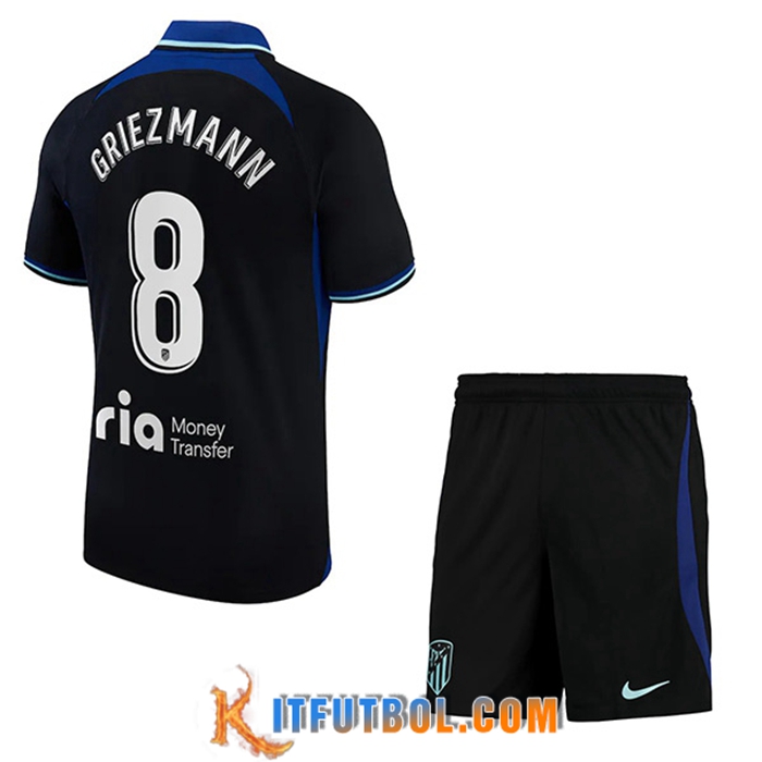 Camisetas De Futbol Atletico Madrid (GRIEZMANN #8) Ninos Segunda 2022/2023