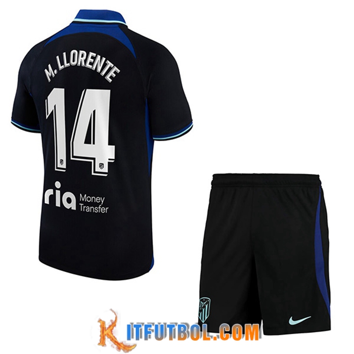 Camisetas De Futbol Atletico Madrid (M.-LLORENTE #14) Ninos Segunda 2022/2023