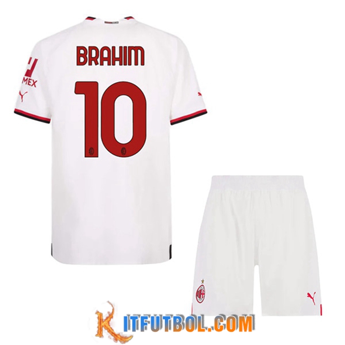Camisetas De Futbol AC Milan (BRAHIM #10) Ninos Segunda 2022/2023