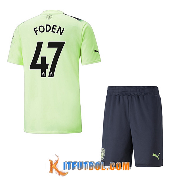 Camisetas De Futbol Manchester City (FODEN #47) Ninos Tercera 2022/2023