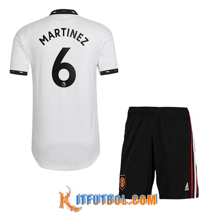 Camisetas De Futbol Manchester United (MARTÍNEZ #6) Ninos Segunda 2022/2023