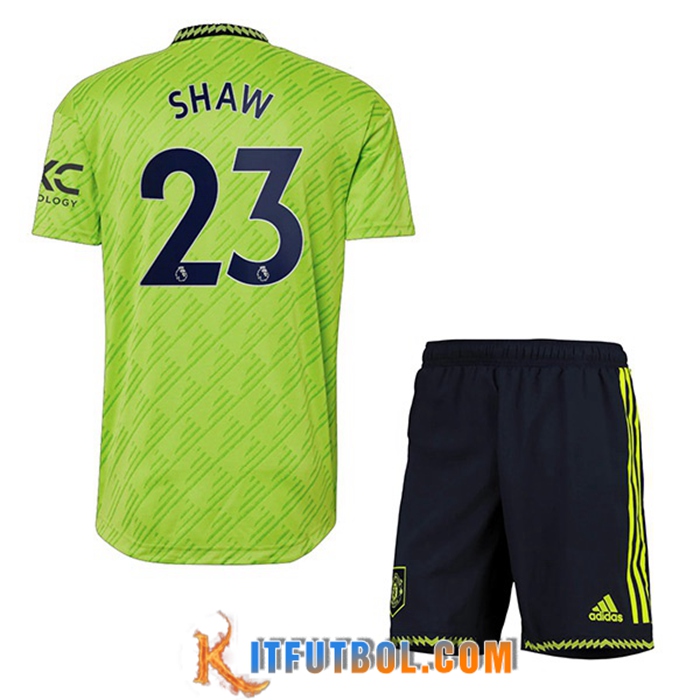 Camisetas De Futbol Manchester United (SHAW #23) Ninos Tercera 2022/2023