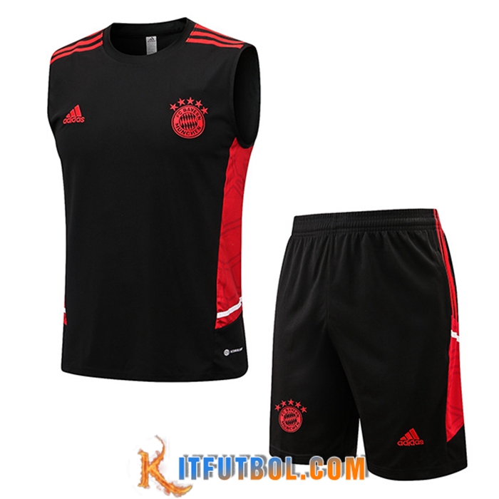 Camiseta Entrenamiento sin mangas + Cortos Bayern Munich Negro 2022/2023