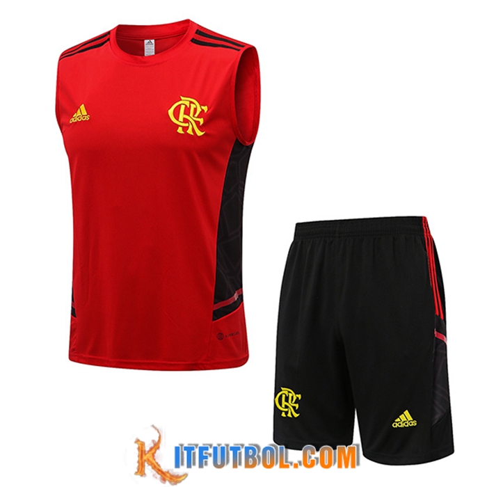Camiseta Entrenamiento sin mangas + Cortos Flamenco Rojo 2022/2023