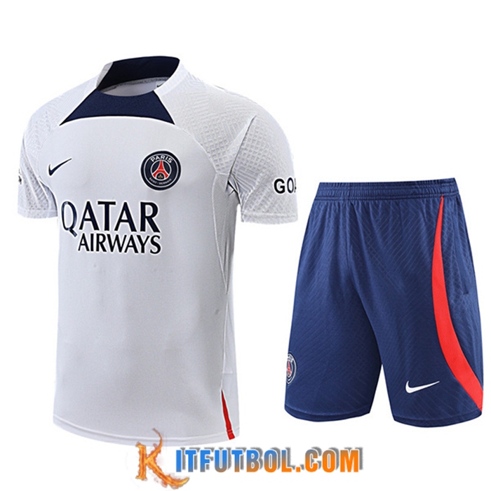 Camiseta Entrenamiento+ Cortos PSG Blanco 2022/2023