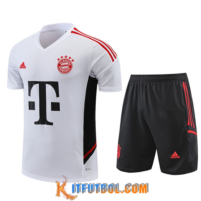Camiseta Entrenamiento+ Cortos Bayern Munich Blanco 2022/2023