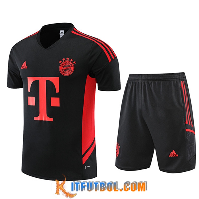 Camiseta Entrenamiento+ Cortos Bayern Munich Negro 2022/2023