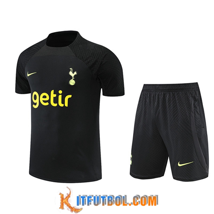 Camiseta Entrenamiento+ Cortos Tottenham Hotspur Negro 2022/2023
