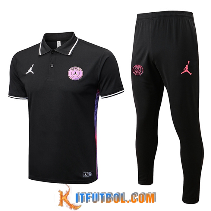 Camiseta Polo Jordan PSG Negro/Gris 2022/2023