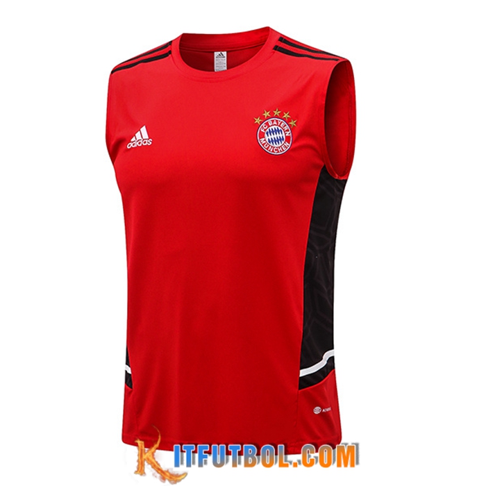 Chalecos De Futbol Bayern Munich Rojo/Negro 2022/2023