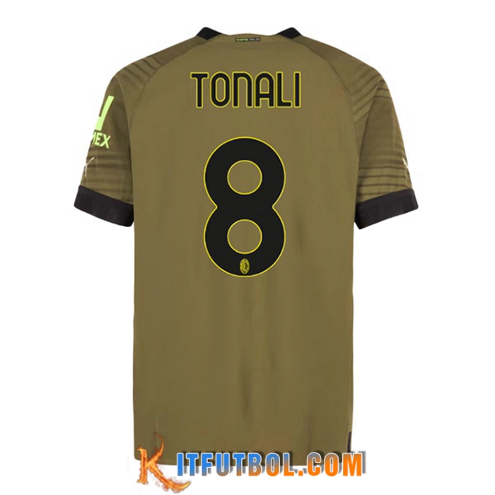 Camisetas De Futbol AC Milan (TONALI #8) 2022/2023 Tercera