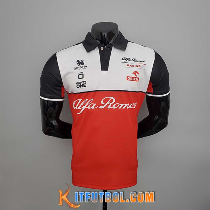 Polo F1 Alfa Romeo Team Blanco/Rojo 2022