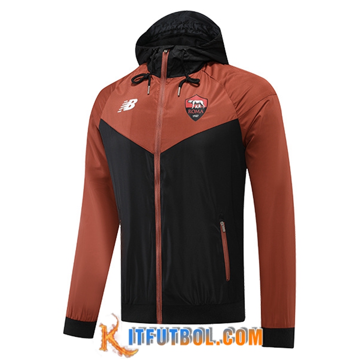 Rompevientos AS Roma Negro/Marrón 2022/2023