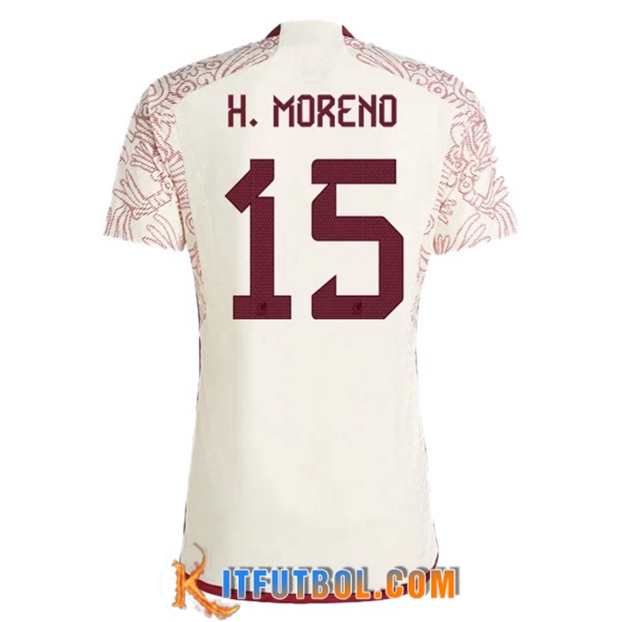 Camiseta Equipo Nacional México (H. MORENO #15) 2022/2023 Segunda