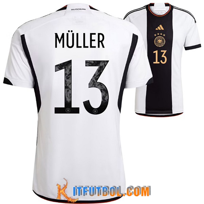 Camiseta Equipo Nacional Alemania (MÜLLER #13) 2022/2023 Primera