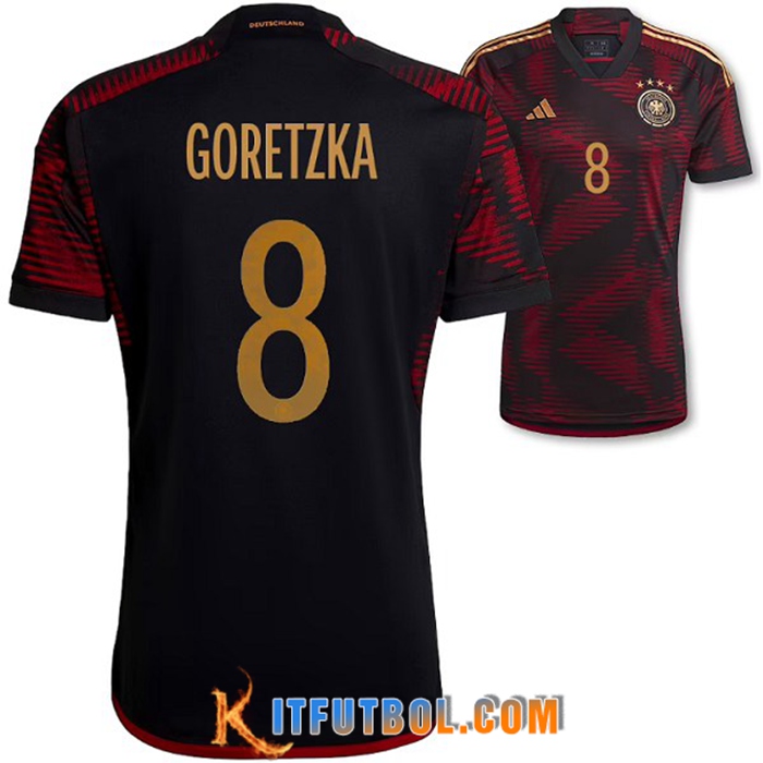 Camiseta Equipo Nacional Alemania (GORETZKA #8) 2022/2023 Segunda