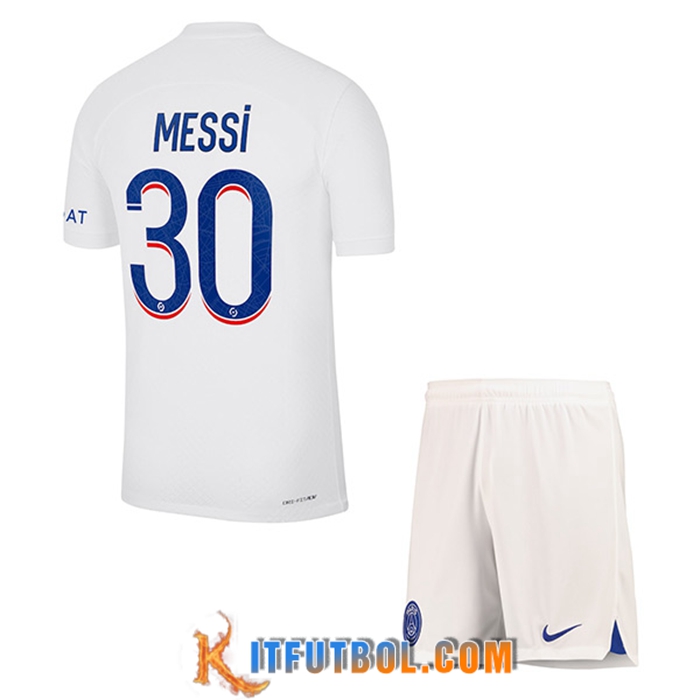 Camisetas De Futbol PSG (MESSI #30) Ninoss Tercera 2022/2023