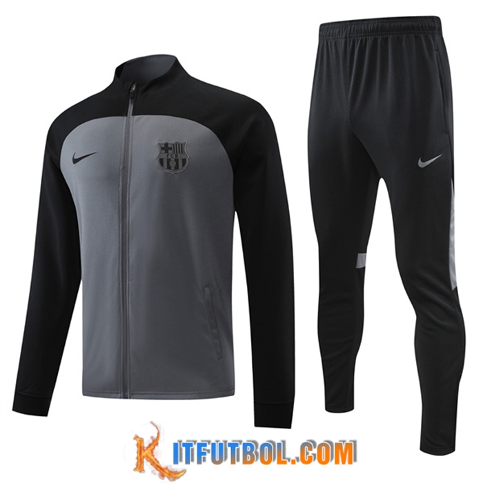 Chandal Equipos De Futbol - Chaqueta FC Barcelona Negro/Gris 2022/2023