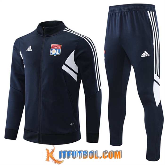 Chandal Equipos De Futbol - Chaqueta Lyon Negro/Blanco 2022/2023