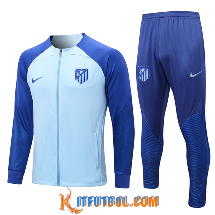 Chandal Equipos De Futbol - Chaqueta Atletico Madrid Azul Claro 2022/2023