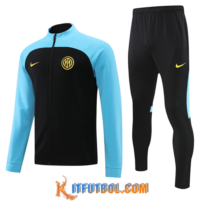 Chandal Equipos De Futbol - Chaqueta Inter Milan Negro/Azul 2022/2023