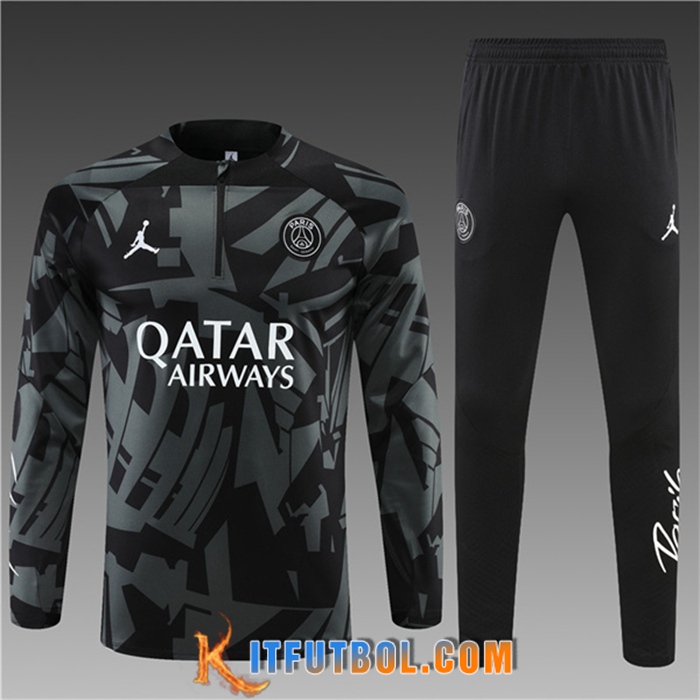 Chandal Equipos De Futbol Jordan PSG Ninos Negro/Gris 2022/2023