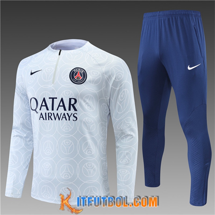 Chandal Equipos De Futbol PSG Ninos Blanco/Gris 2022/2023