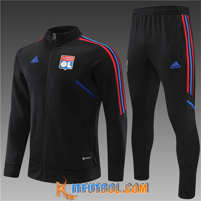 Chandal Equipos De Futbol - Chaqueta Lyon Ninos Negro 2022/2023
