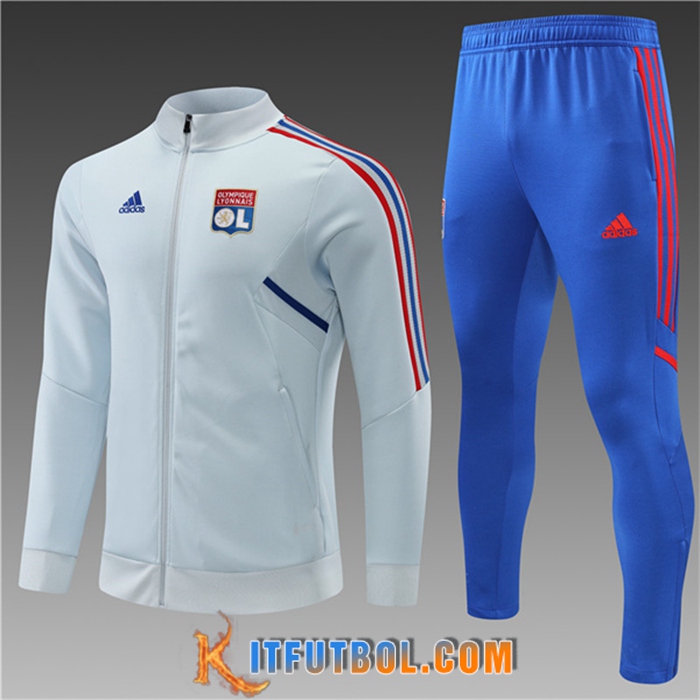 Chandal Equipos De Futbol - Chaqueta Lyon Ninos Gris 2022/2023